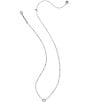 Kendra Scott: Mini Elisa Satellite Short Pendant Necklace in Silver Iridescent Drusy