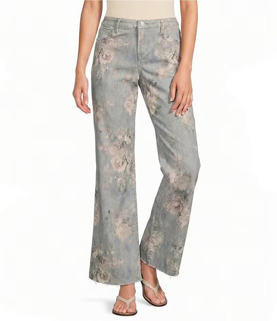 Dear John: Micah Flare Jeans in Sea Glass Garden