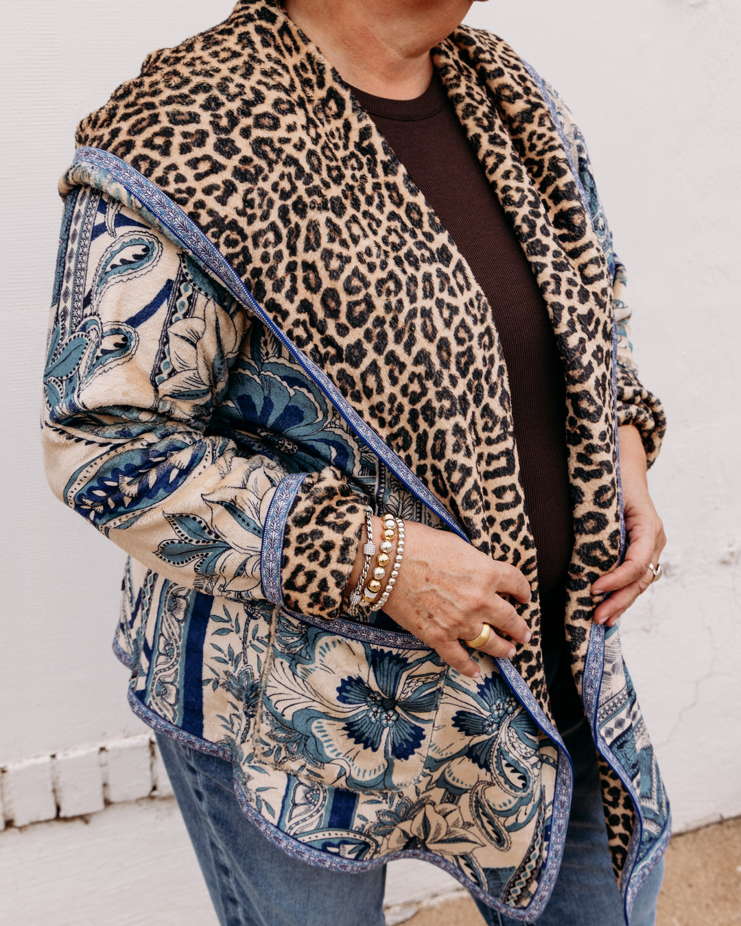 Johnny Was: Joan Sherpa Jacket (Reversible) in Athene (C40426-7)