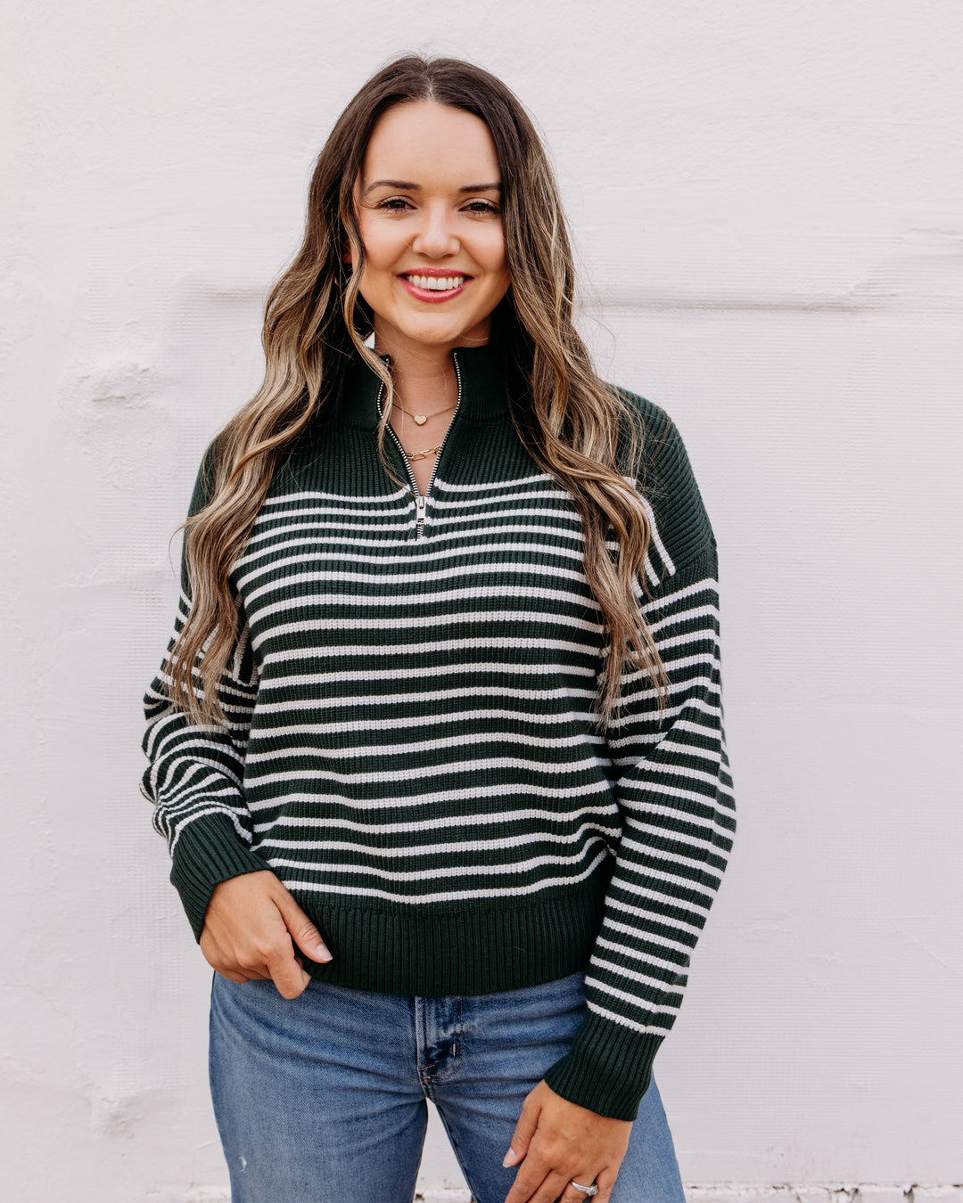Thread & Supply: Russell Pullover in Pine Grey Stripe (J1936SWTS)