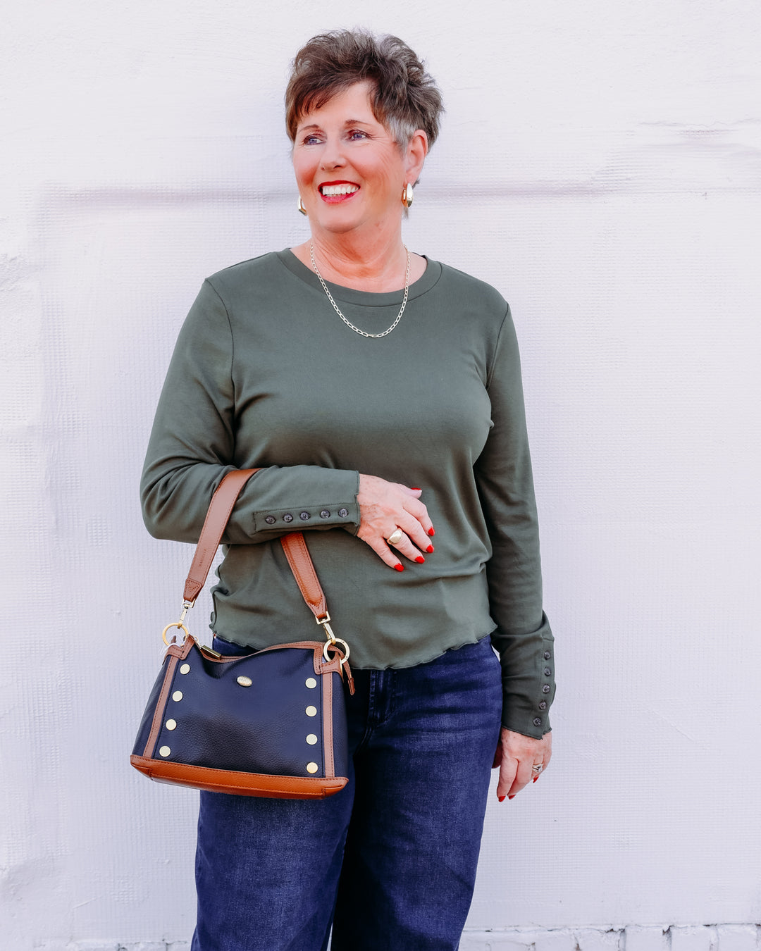 Hammitt: Bryant Med Handbag in East End/Antique Gold