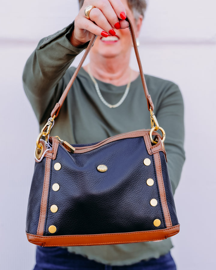 Hammitt: Bryant Med Handbag in East End/Antique Gold