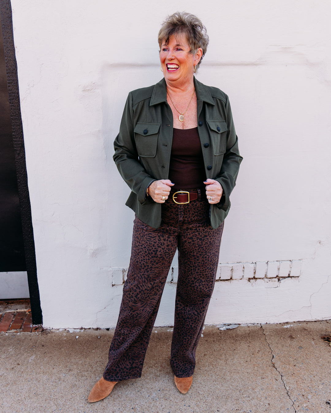 Liverpool: Peplum Jacket in Hunter Green
