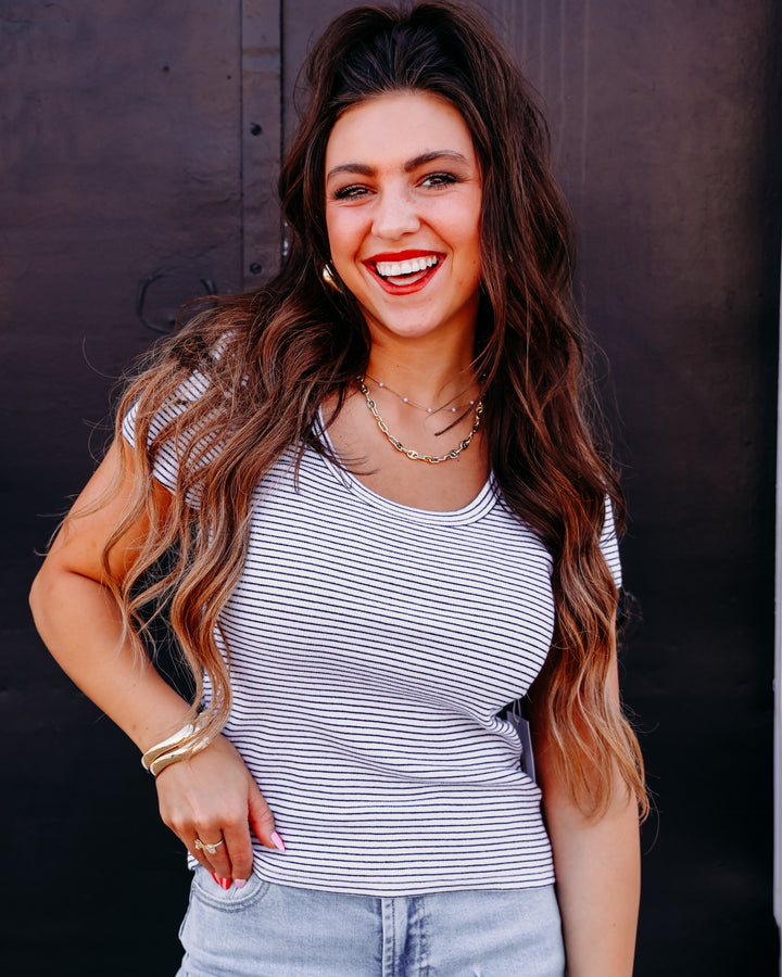 Dear John: Journee Top in Studio Stripe (DKN2203J5SOS-XS)