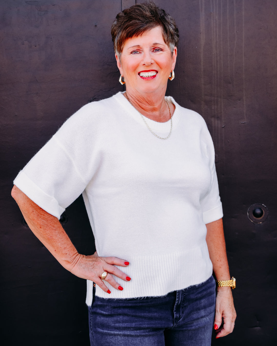 Dear John: Catrina Top in Off White (DSW3229OWT-S)