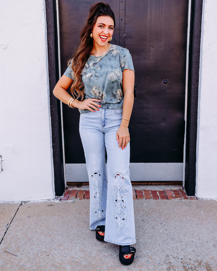 Dear John: Unity Top in Sea Glass Garden (DKN2083D8SGG-S)