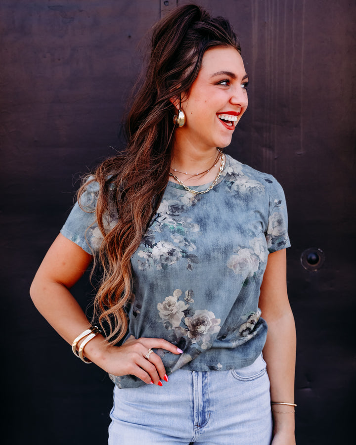 Dear John: Unity Top in Sea Glass Garden (DKN2083D8SGG-S)
