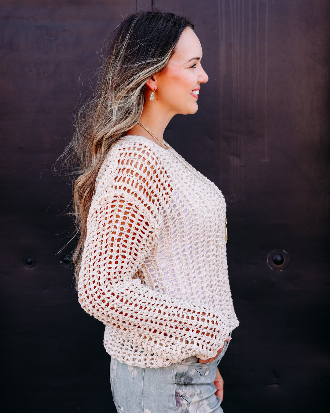 Dear John: Adela Long Sleeve Top in Light Beige (DSW3214LTI-S)