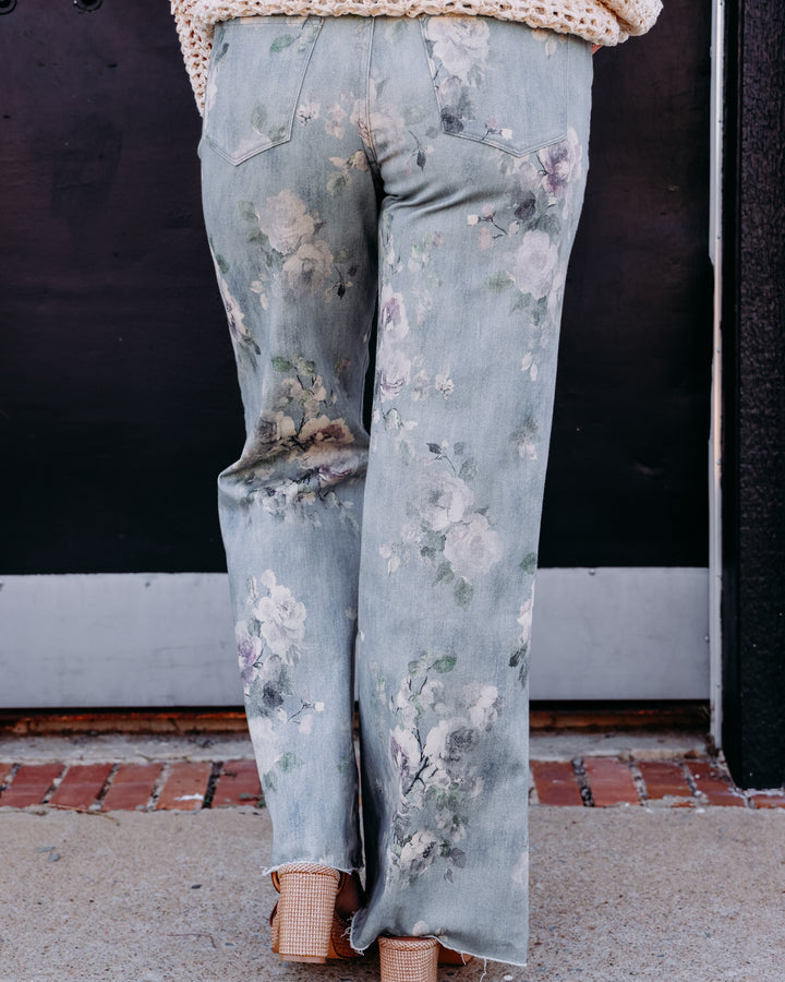Dear John: Micah Flare Jeans in Sea Glass Garden