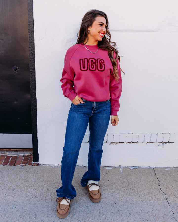 UGG: Ugg Logo Crewneck in Strawberry (1171477-SRWB)