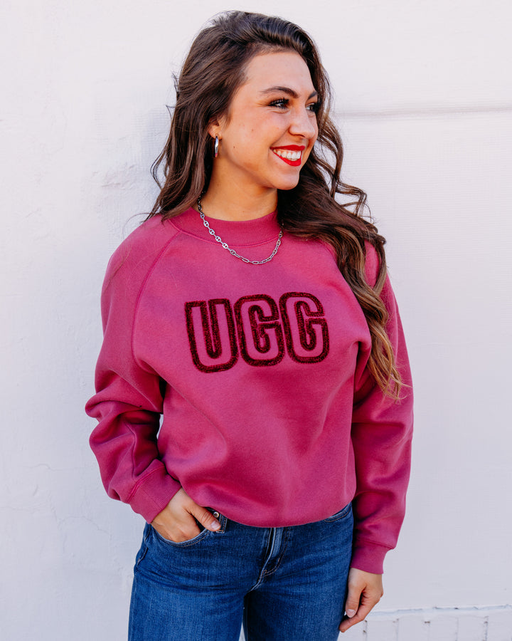 UGG: Ugg Logo Crewneck in Strawberry (1171477-SRWB)