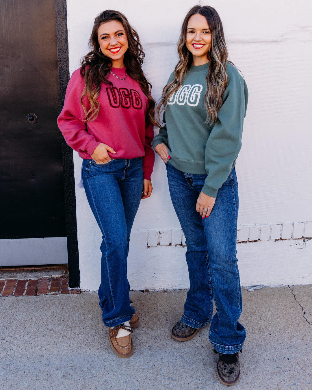 UGG: Ugg Logo Crewneck in Strawberry (1171477-SRWB)