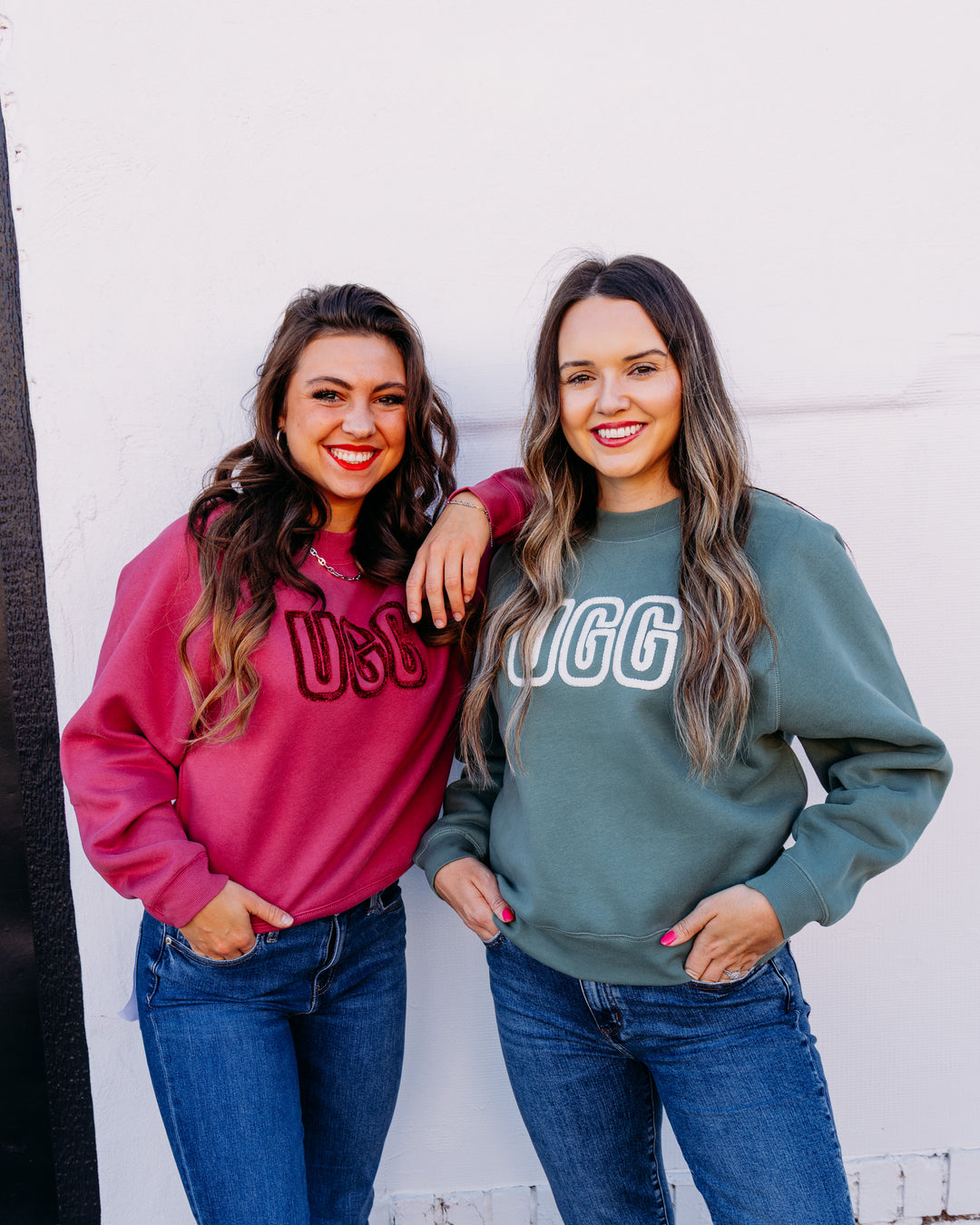 UGG: Ugg Logo Crewneck in Strawberry (1171477-SRWB)