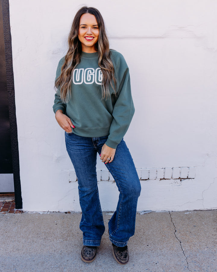 UGG: Ugg Logo Crewneck in Green Stone (1171477-GNST)