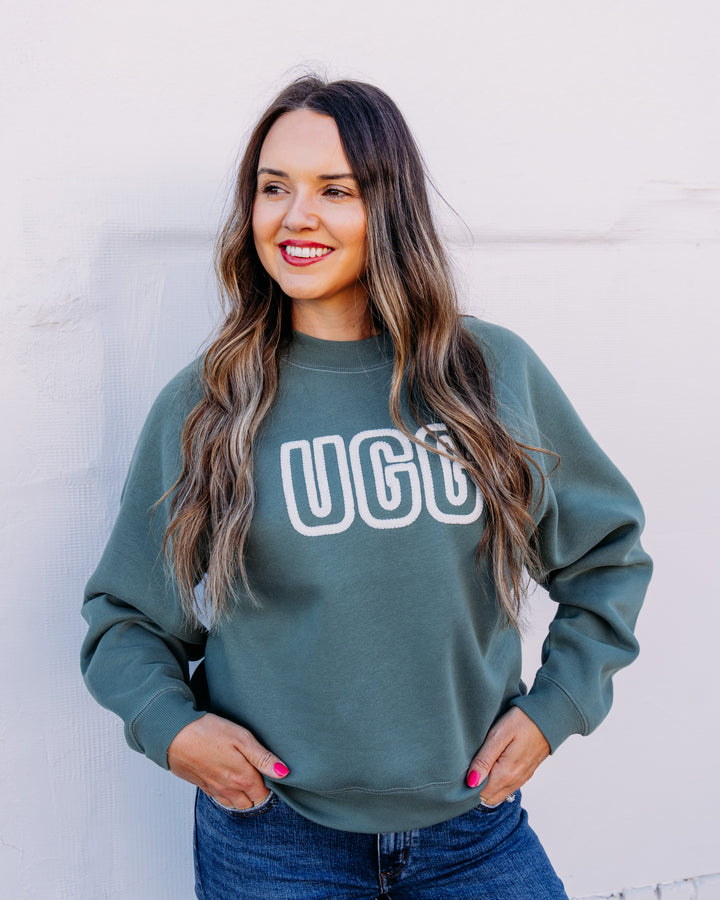 UGG: Ugg Logo Crewneck in Green Stone (1171477-GNST)