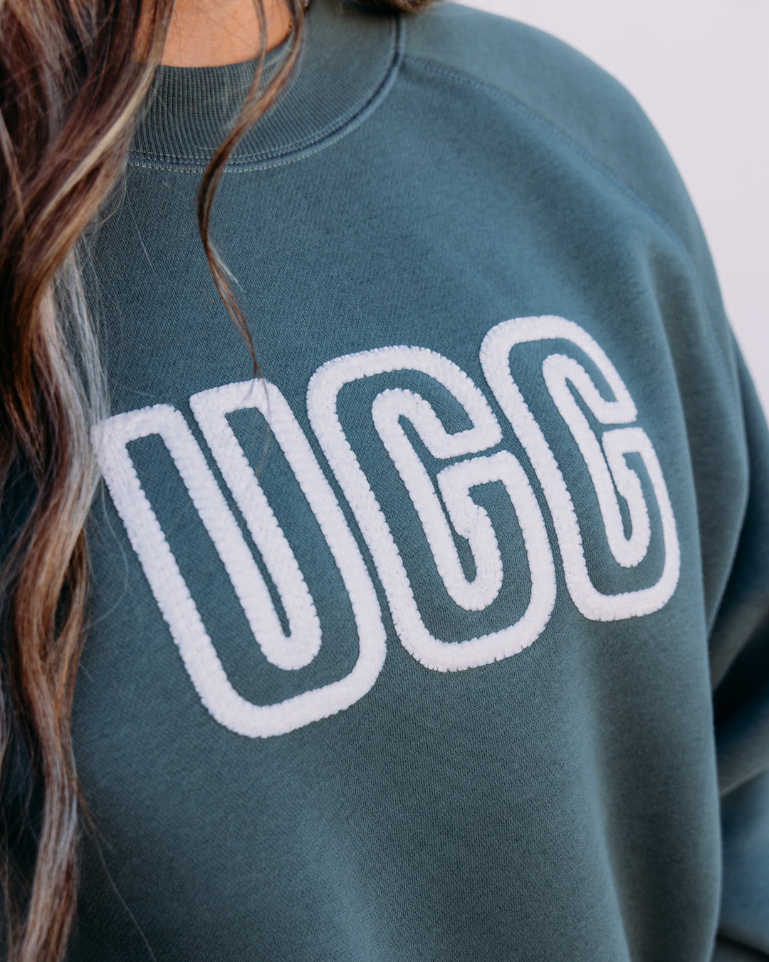 UGG: Ugg Logo Crewneck in Green Stone (1171477-GNST)