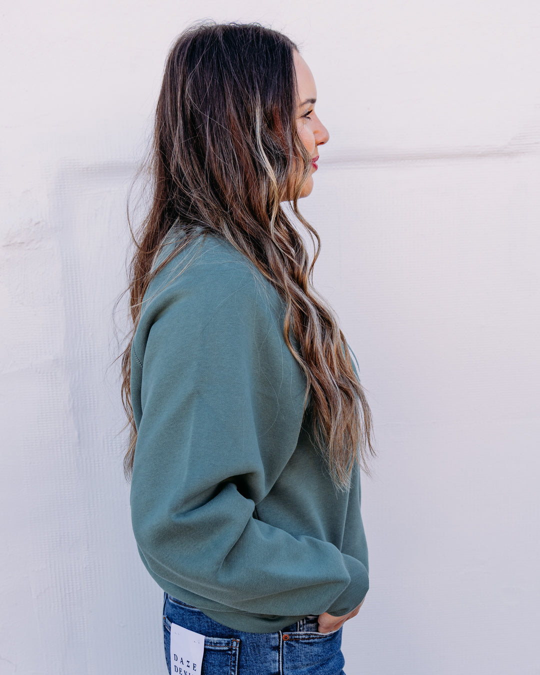 UGG: Ugg Logo Crewneck in Green Stone (1171477-GNST)