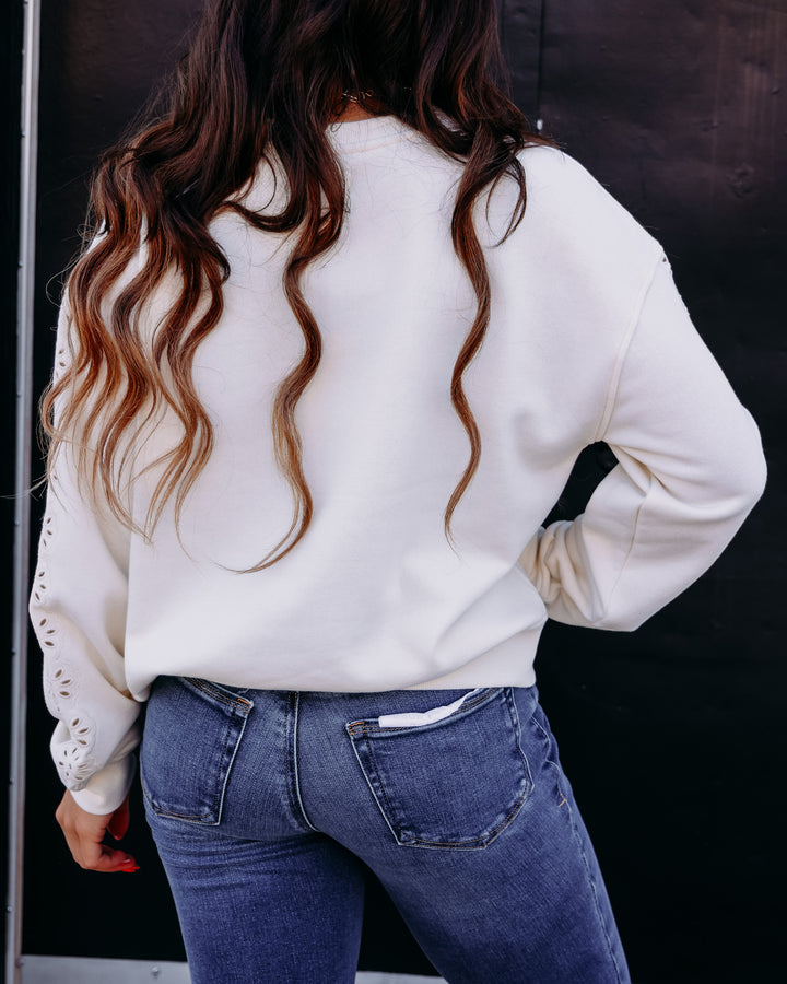 Thread & Supply: Marietta Long Sleeve Top in Eggnog T8748CPKTWS