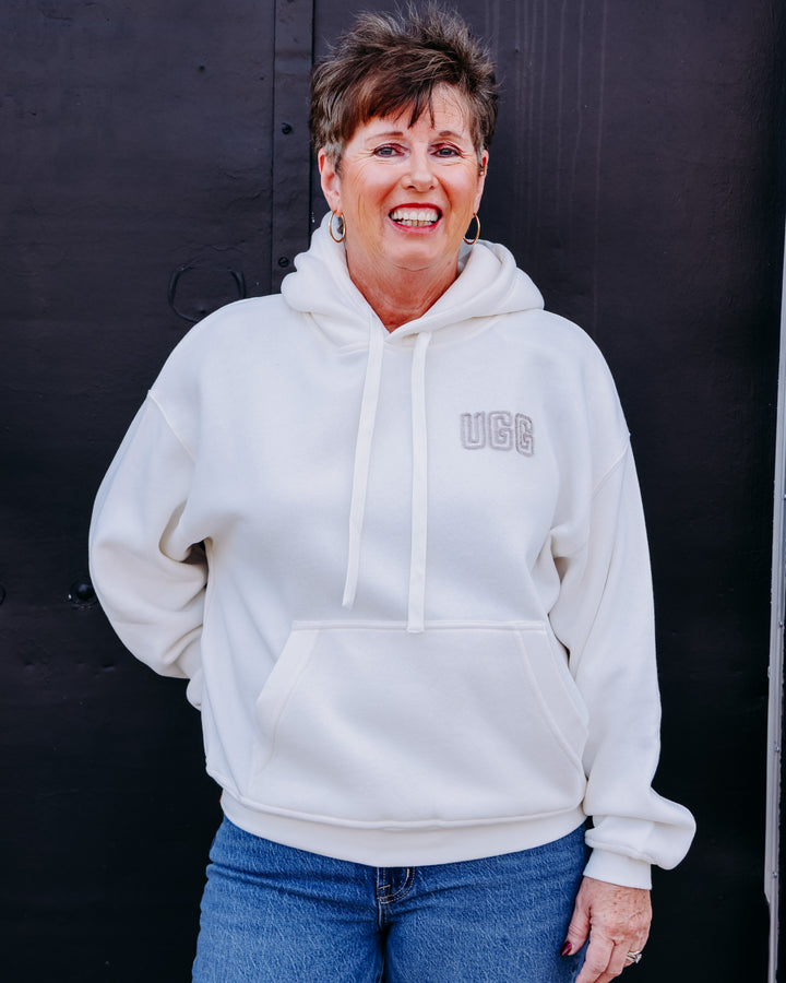 UGG: W UGG Logo Hoodie in Nimbus
