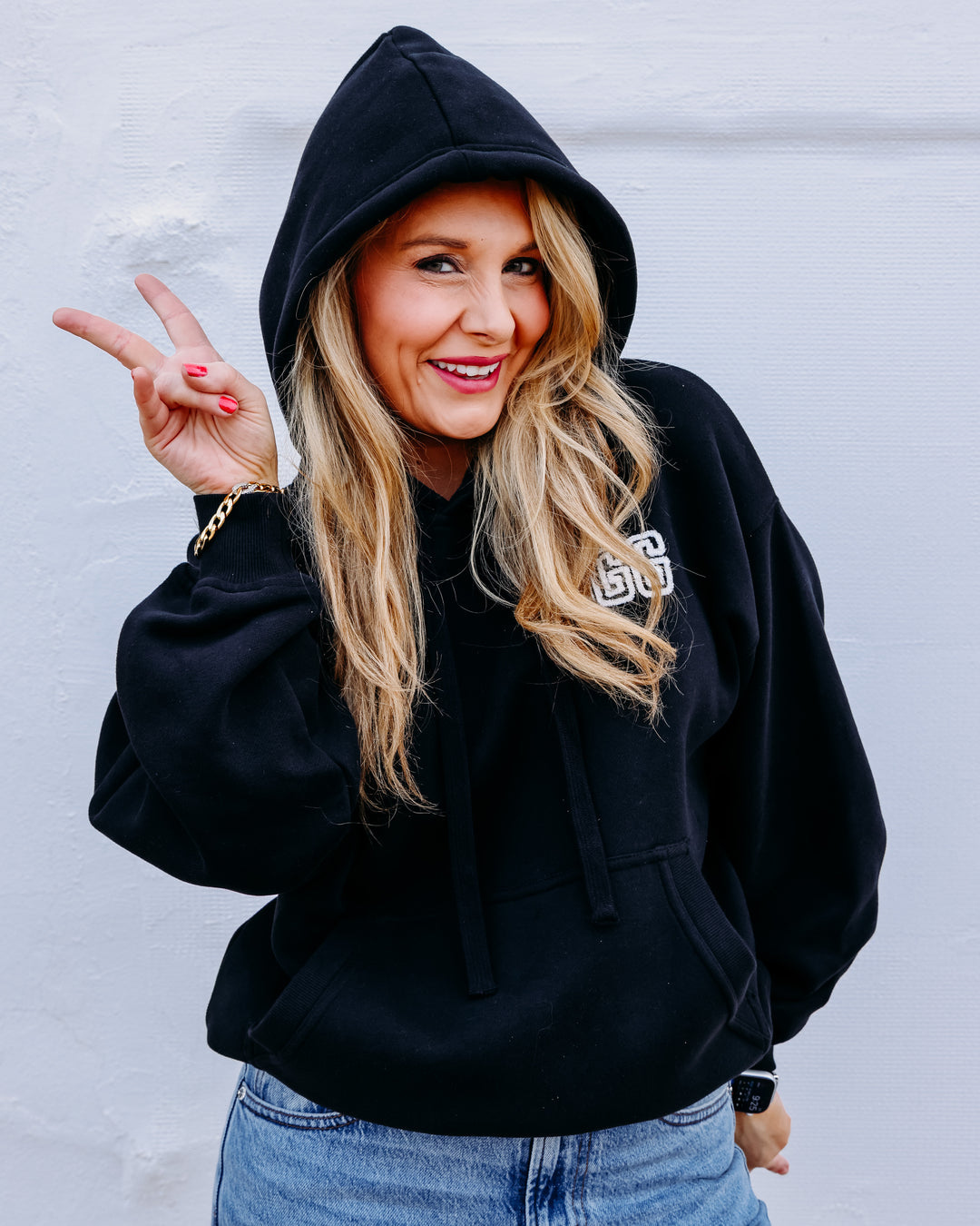UGG: W UGG Logo Hoodie in Black