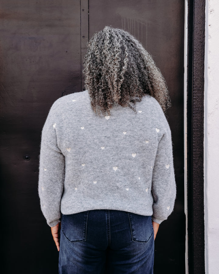 Esqualo: Sweater Hearts in Grey (F2627530)