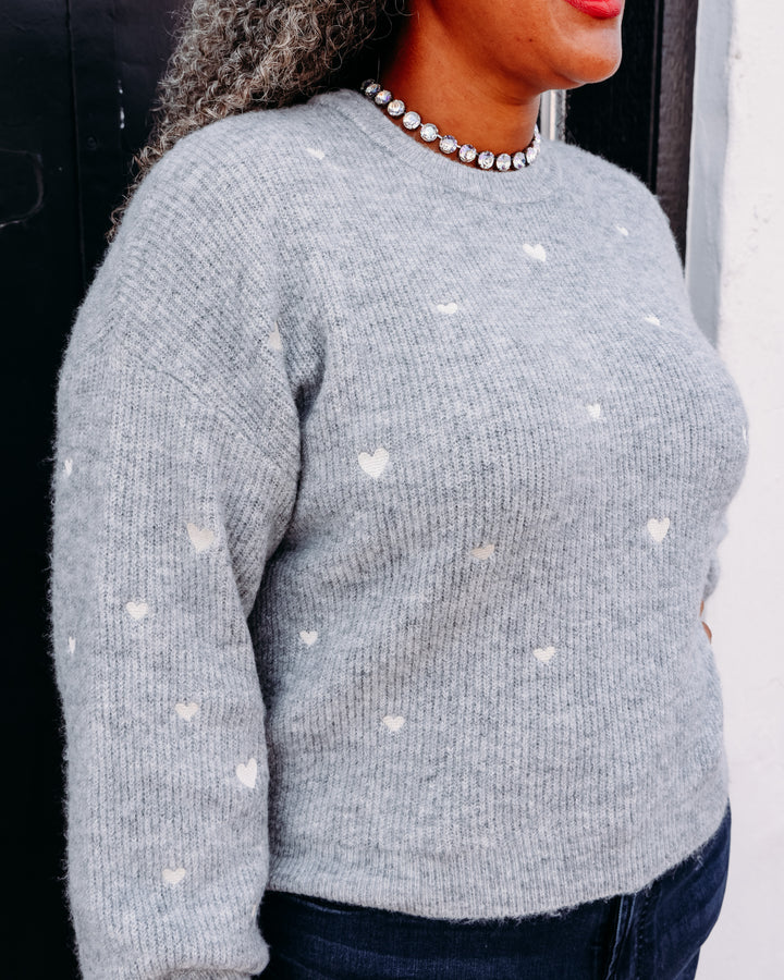 Esqualo: Sweater Hearts in Grey (F2627530)