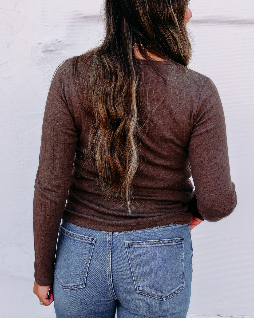 Thread & Supply: Luisa Long Sleeve Top in Brown Heather