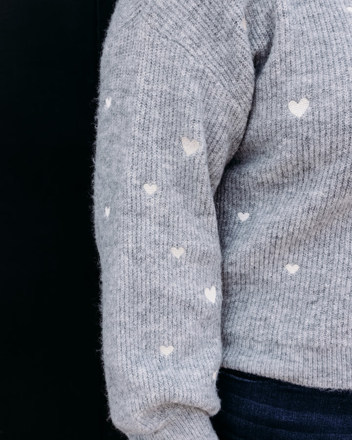 Esqualo: Sweater Hearts in Grey (F2627530)
