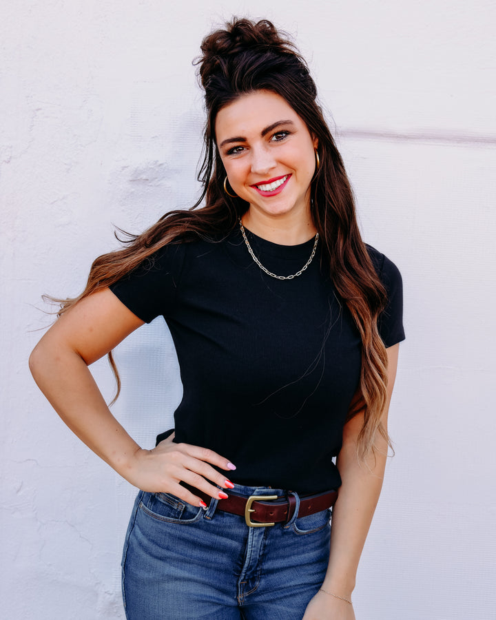 Thread & Supply: Annie Short Sleeve Tee Black