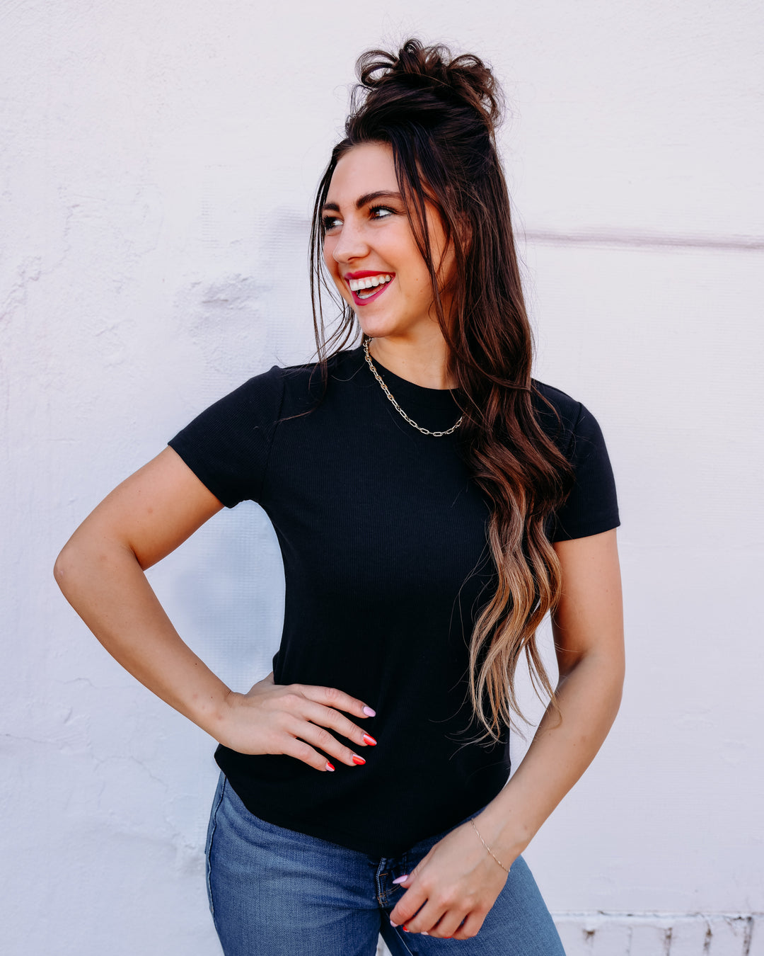 Thread & Supply: Annie Short Sleeve Tee Black