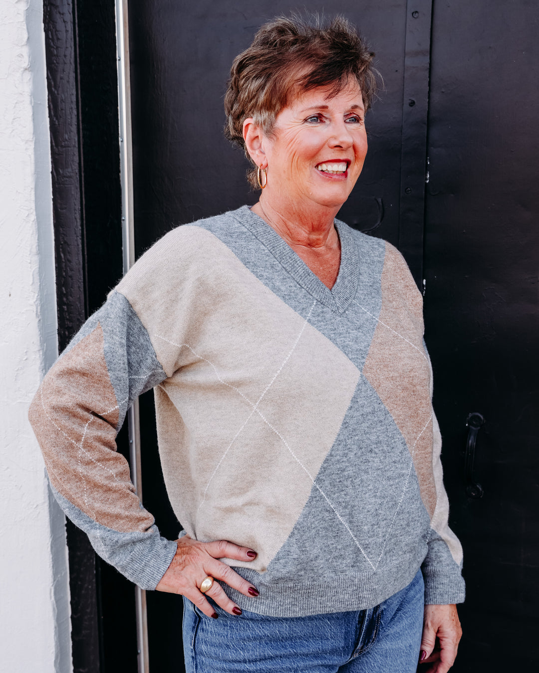 Esqualo: Sweater Argile in Print (F2602550)