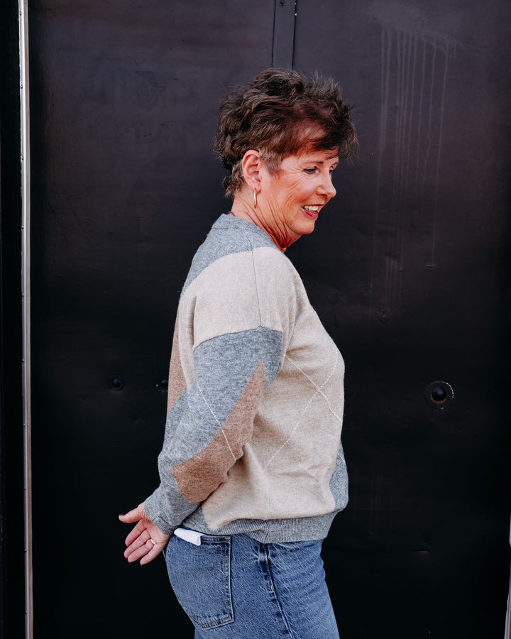 Esqualo: Sweater Argile in Print (F2602550)