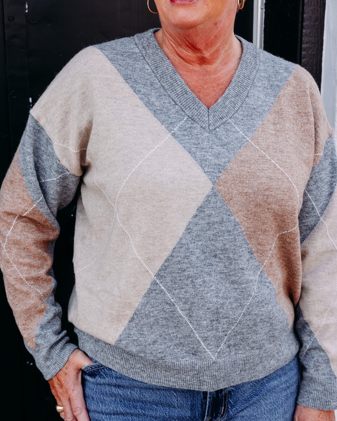 Esqualo: Sweater Argile in Print (F2602550)