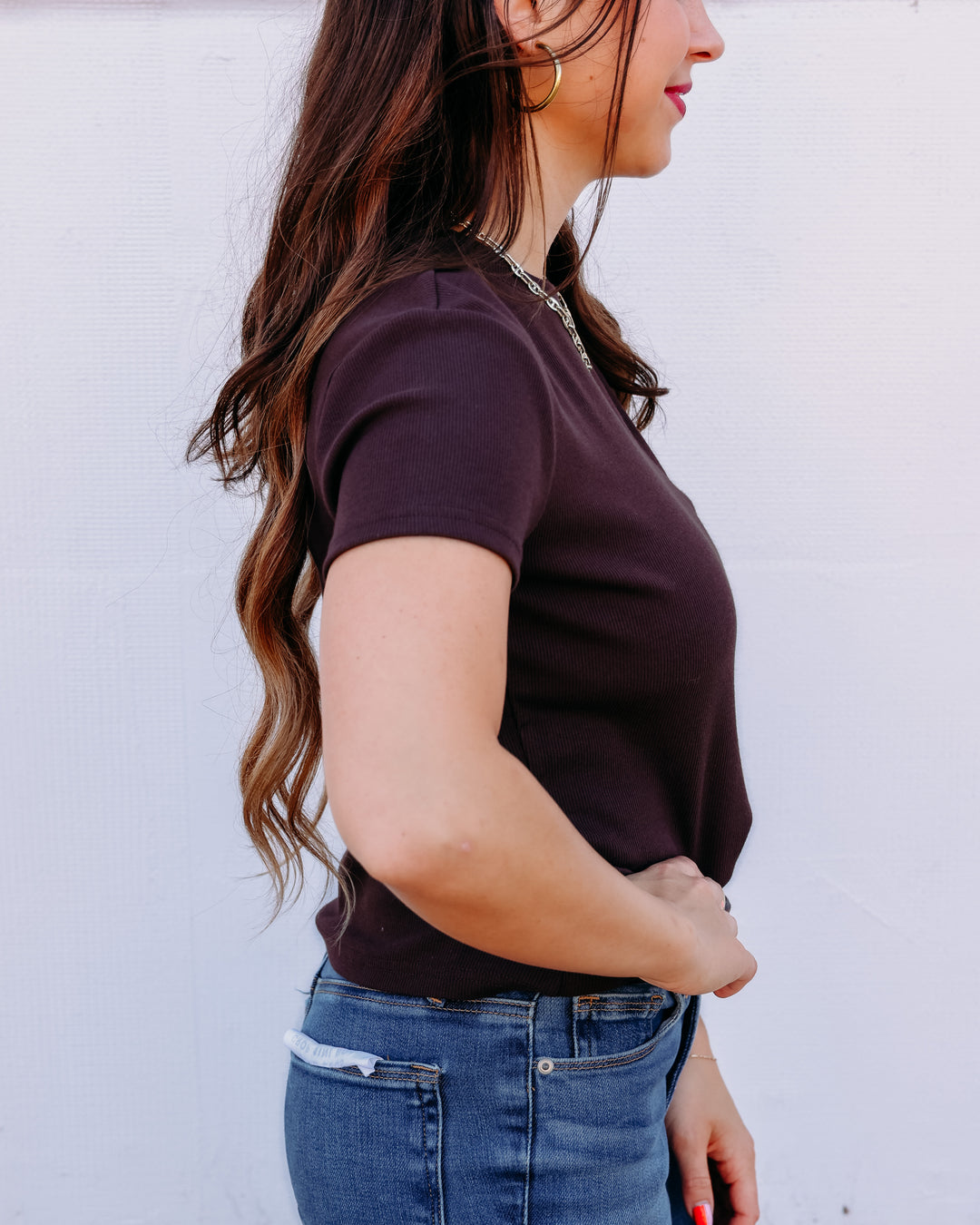 Thread & Supply Annie Tee Short Sleeve Coffee Bean