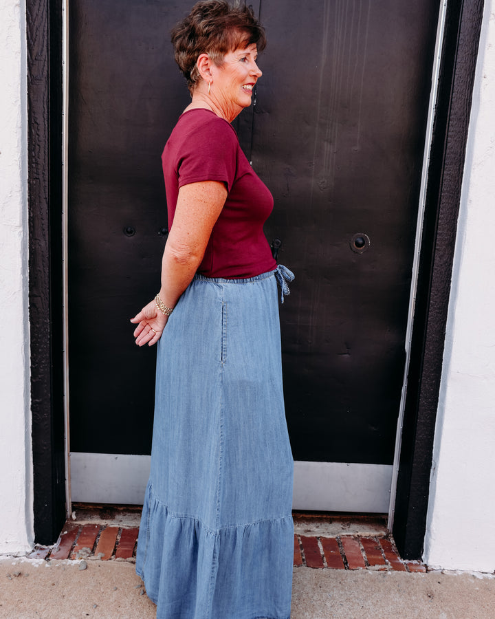 Thread & Supply Darla Skirt in Mariana Wash (B2547LZTTS)