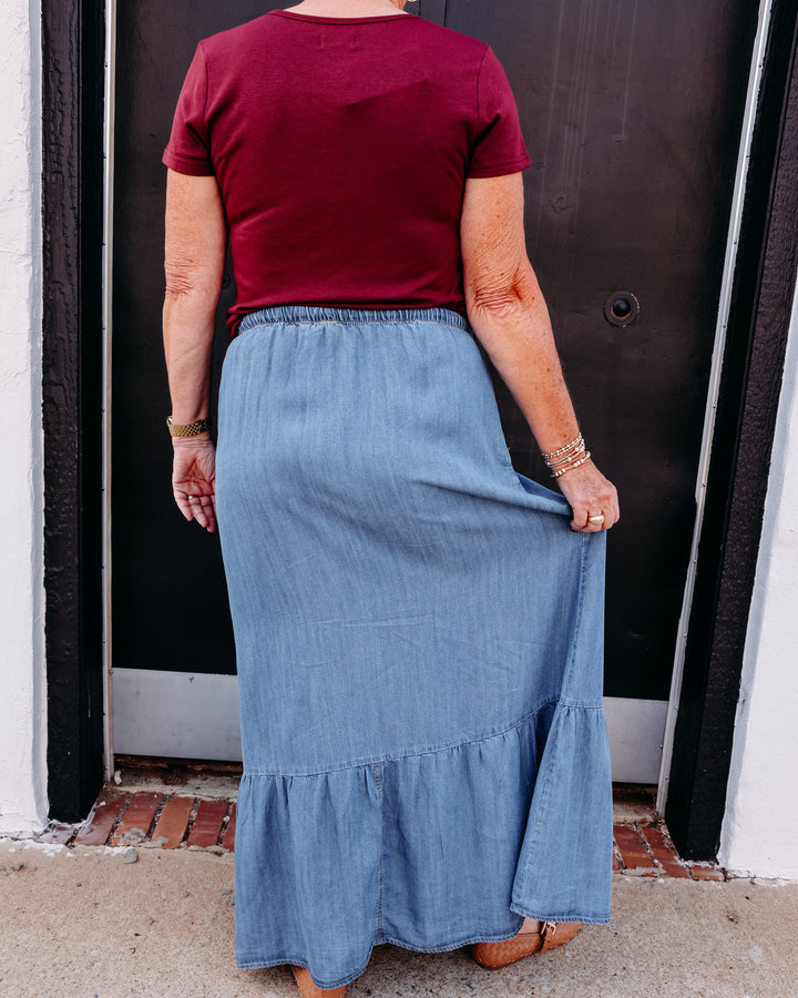 Thread & Supply Darla Skirt in Mariana Wash (B2547LZTTS)