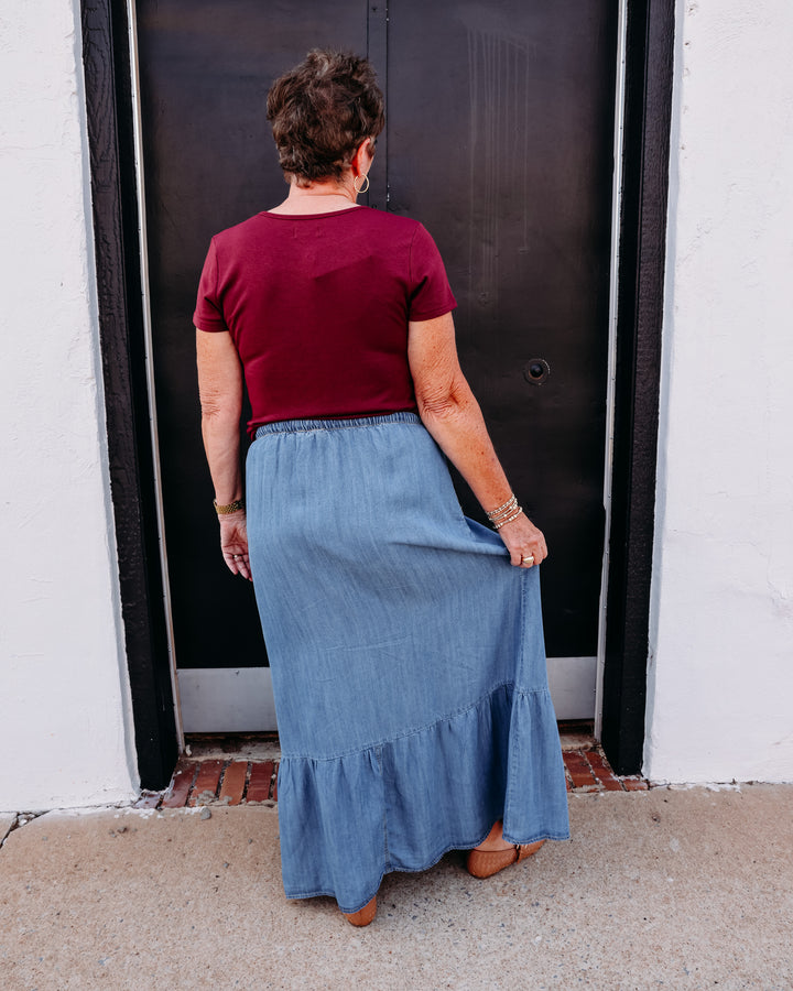 Thread & Supply Darla Skirt in Mariana Wash (B2547LZTTS)