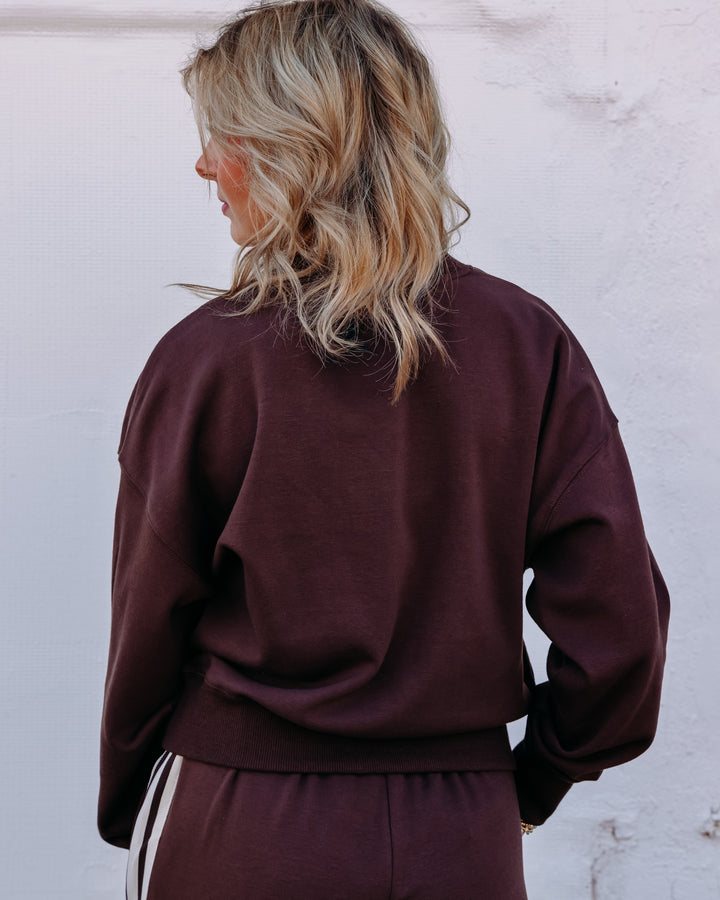 Z Supply: Comeback Sweatshirt in Dark Chocolate ZVT263584S