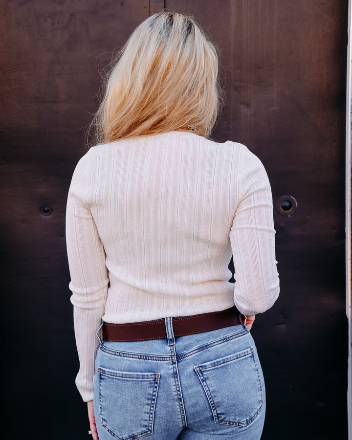 Z Supply: Rowena Fine Knit Sweater in Sandstone (ZW263440)