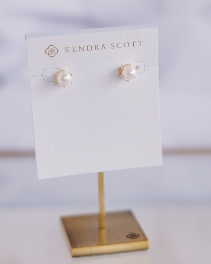 Kendra Scott: Ashton Gold Pearl Stud Earrings