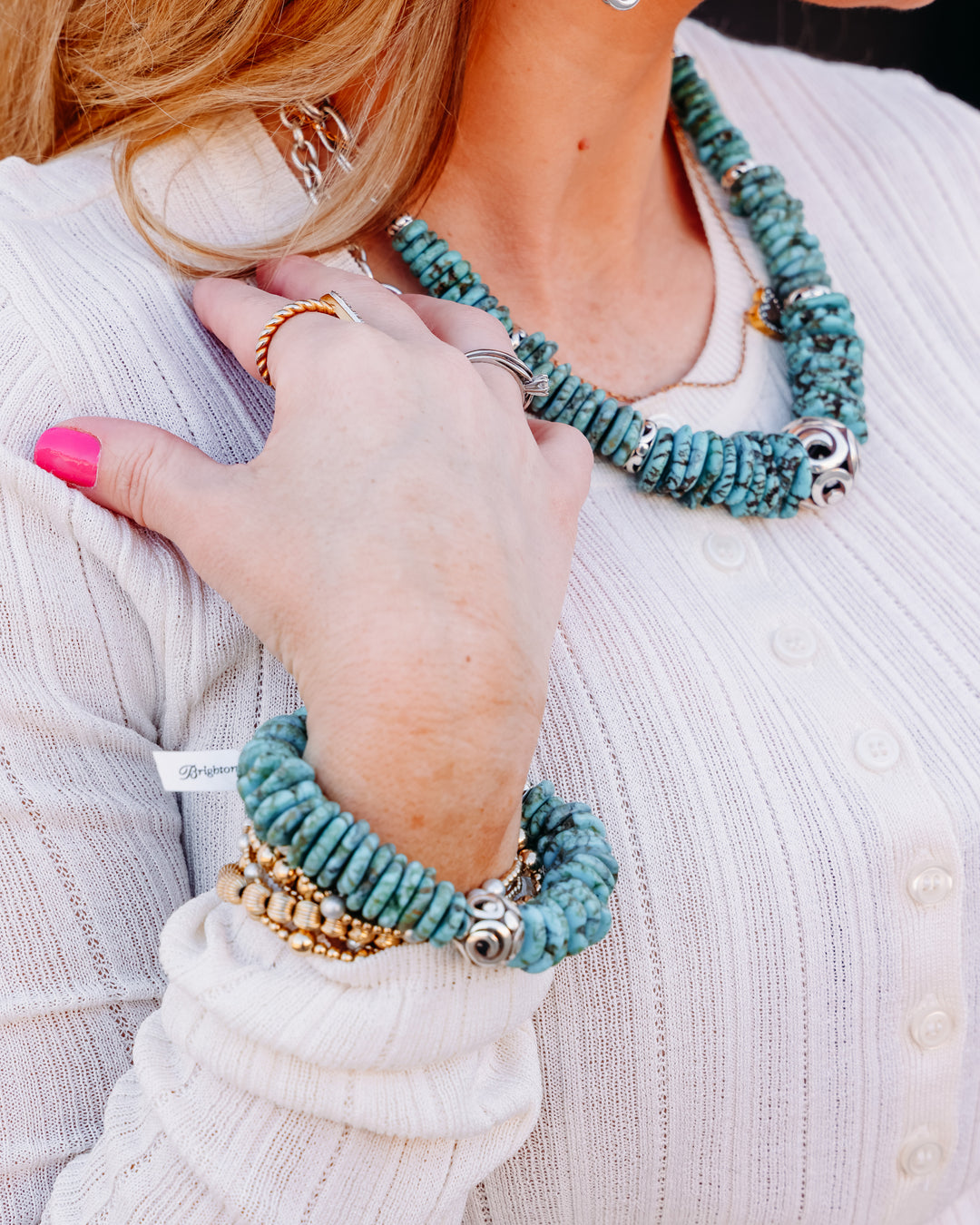 Brighton: CONTEMPO SONORA VERDE BLUE NECKLACE (JM0251)