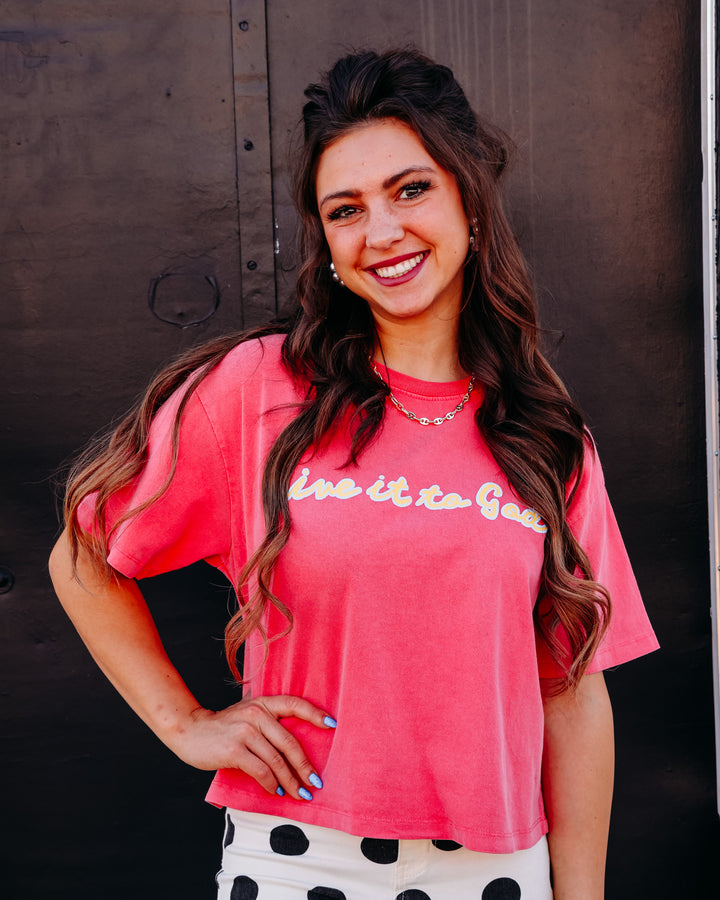 Poppy & Pine: Give It To God Crop-Tee