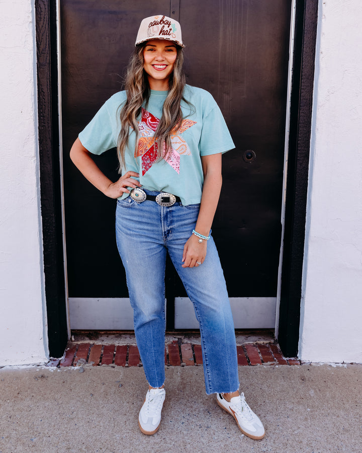 Poppy & Pine: Bandana Pinwheel Crop-Tee
