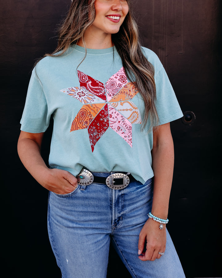 Poppy & Pine: Bandana Pinwheel Crop-Tee