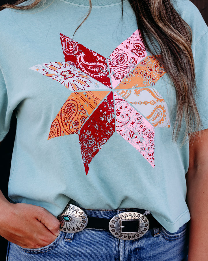 Poppy & Pine: Bandana Pinwheel Crop-Tee
