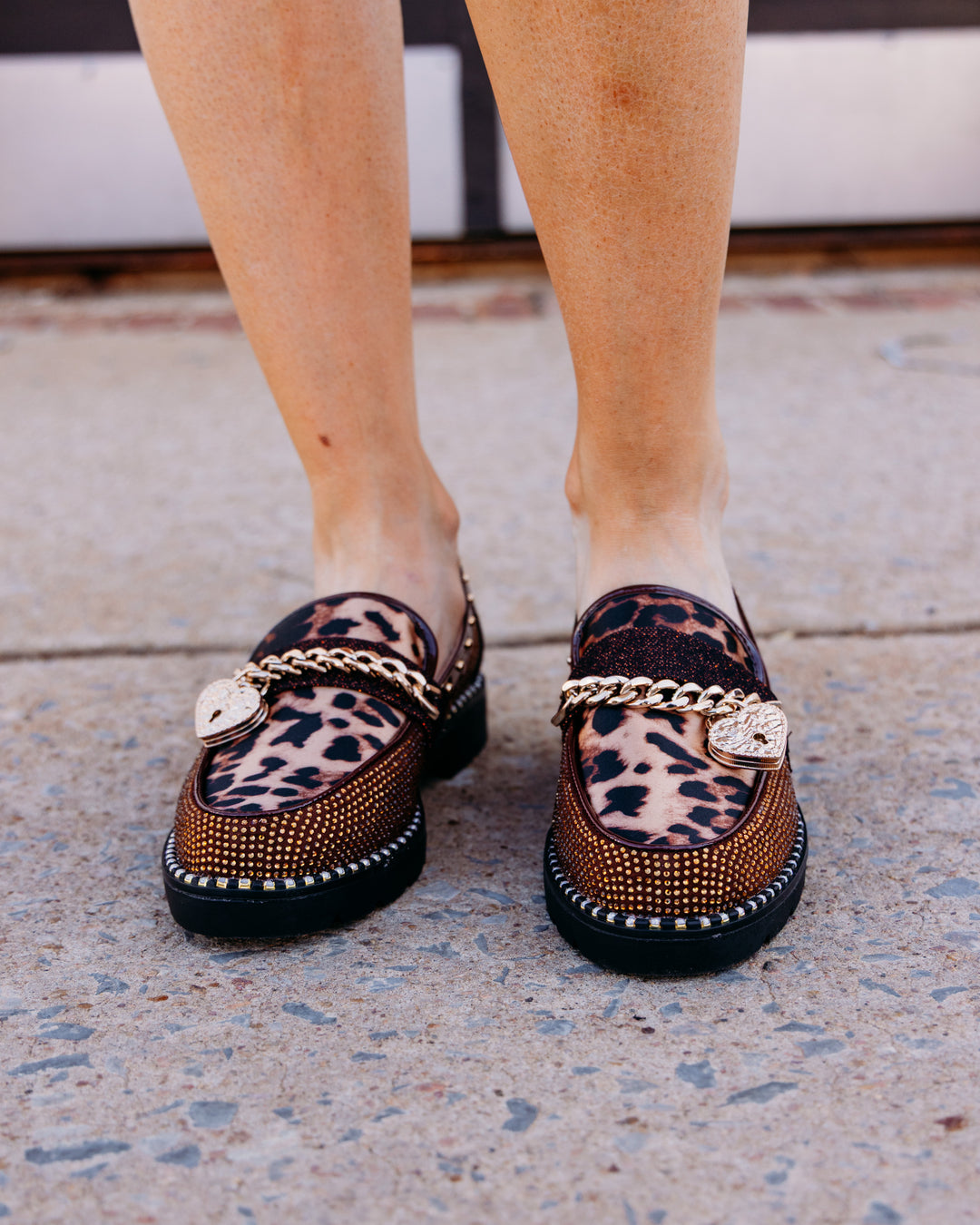 Betsey Johnson: Alfie leopard in Dark Brown Loafer