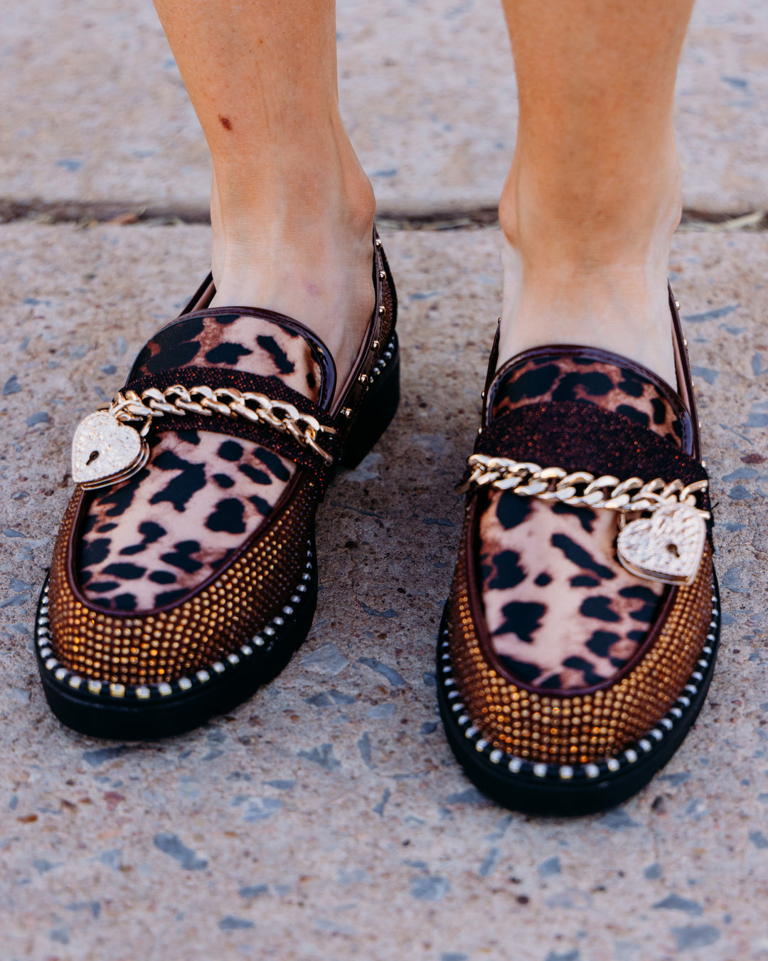 Betsey Johnson: Alfie leopard in Dark Brown Loafer