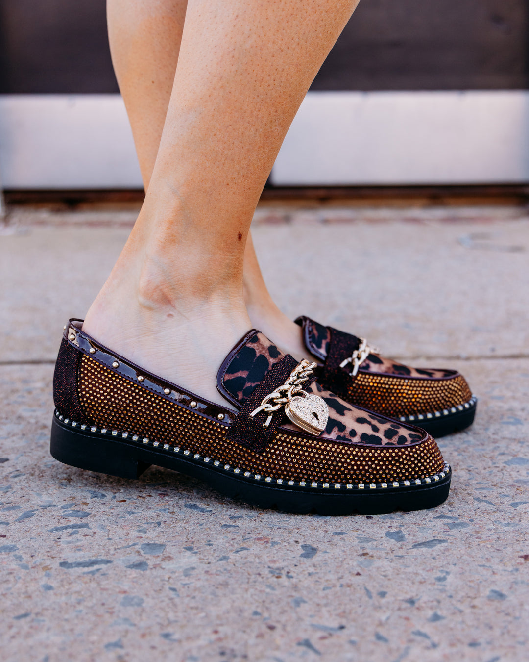 Betsey Johnson: Alfie leopard in Dark Brown Loafer