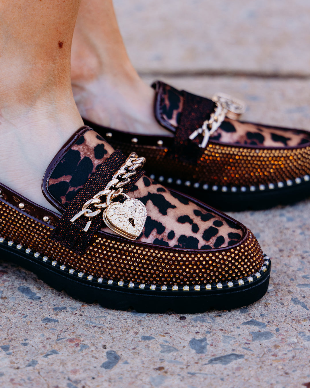 Betsey Johnson: Alfie leopard in Dark Brown Loafer