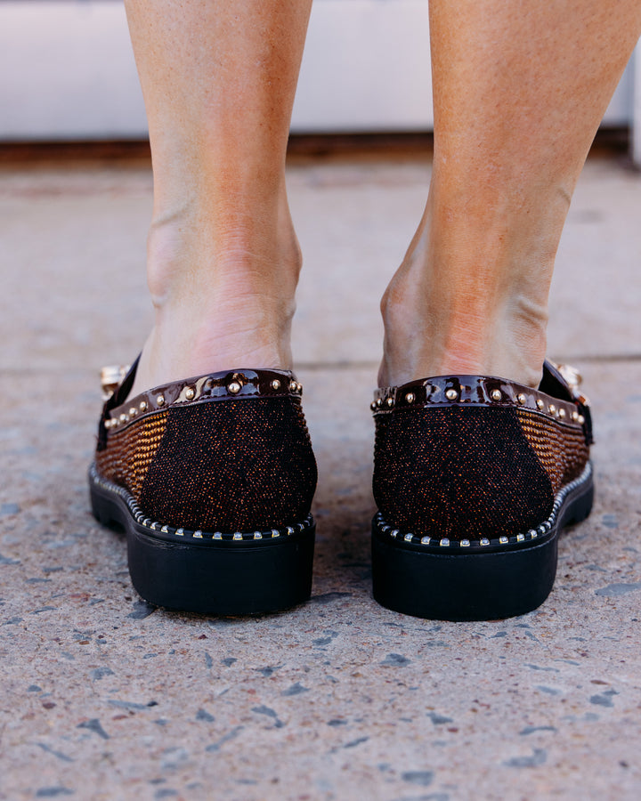 Betsey Johnson: Alfie leopard in Dark Brown Loafer